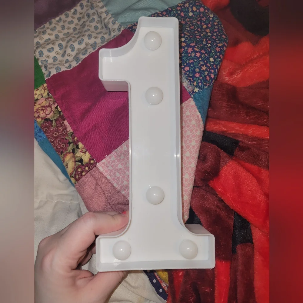 A # 1 birthday light /night light. - Picture 1 of 3